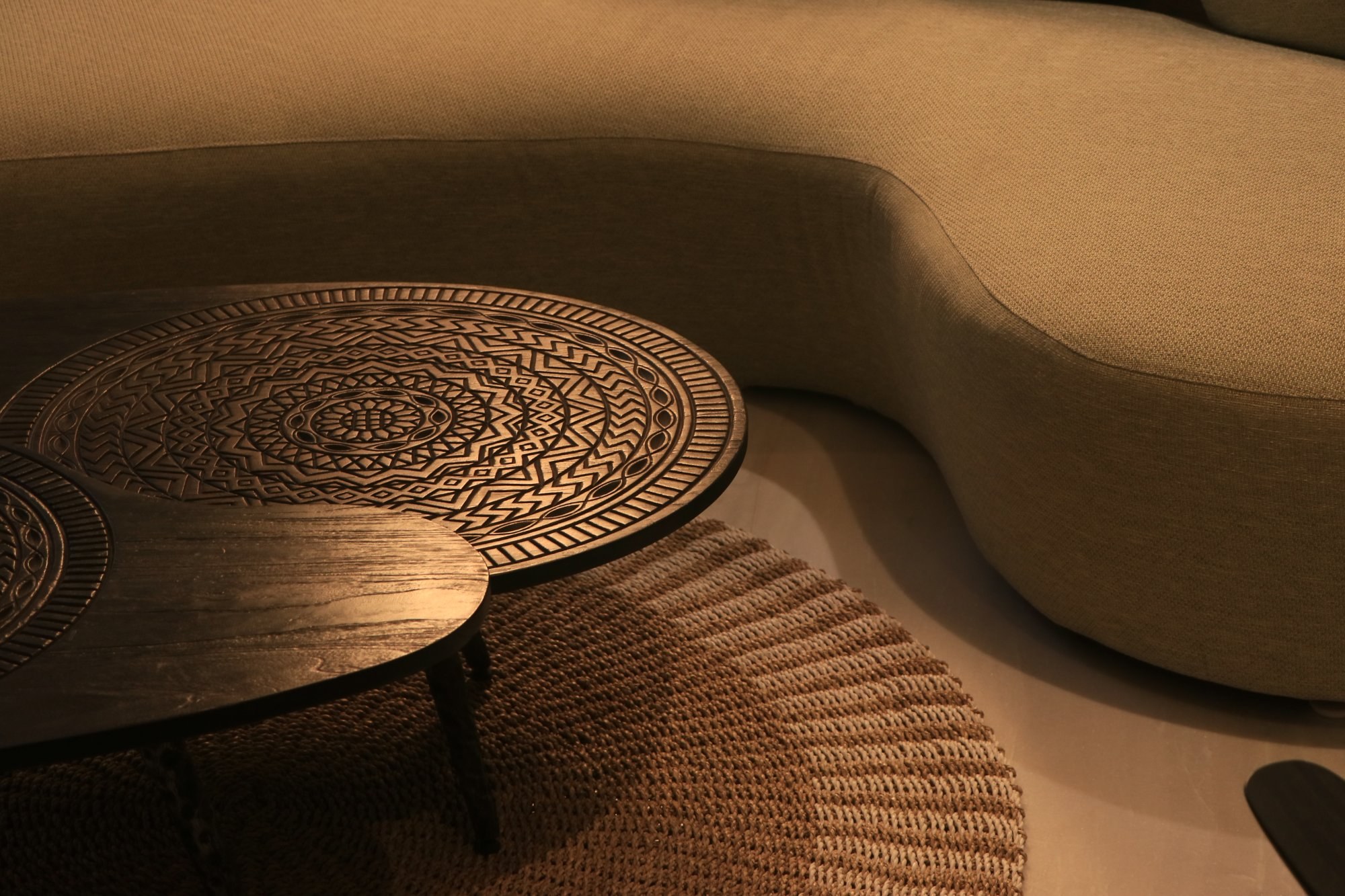 KAYU Gallery — Carved Mandala Coffee Table