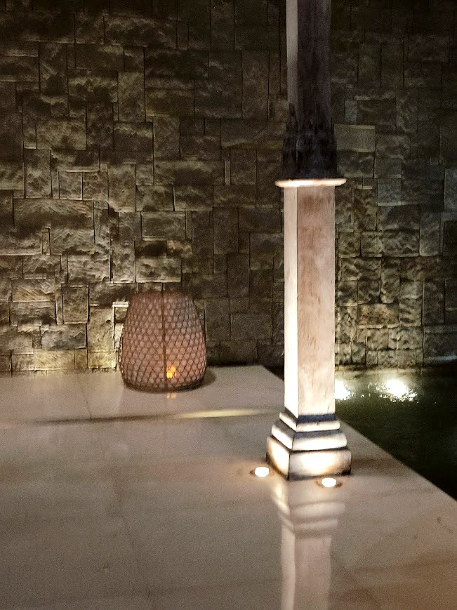 Stone Lantern at Night
